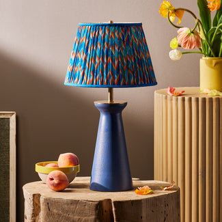 Cala table lamp in kein blue by Matthew Williamson