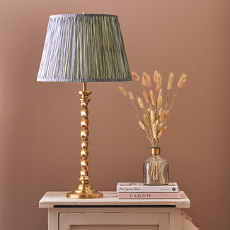 Cavendish table lamp in antiqued brass