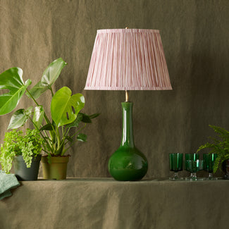 Ellie table lamp in emerald ceramic