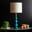 Kelpie table lamp in turquoise lacquered wood
