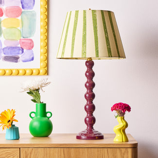 Lillee table lamp in burgundy