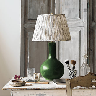 Nellie table lamp in an emerald glaze