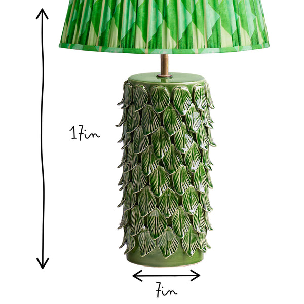 Palmier table lamp in green by Matthew Williamson