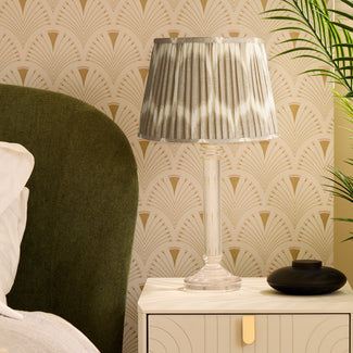 Clarence cordless table lamp in clear glass
