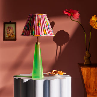 Cueva cordless table lamp in neon green by Matthew Williamson