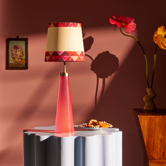Cueva cordless table lamp in neon pink by Matthew Williamson
