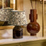 Hive cordless table lamp in brown gloss