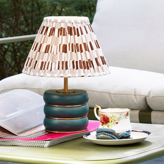 Holleder cordless table lamp in Denim by the Novogratz