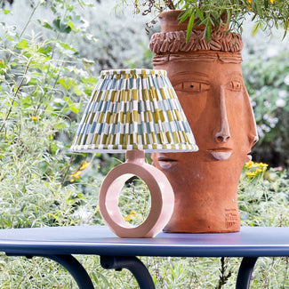 Oscar cordless table lamp in Blush by the Novogratz