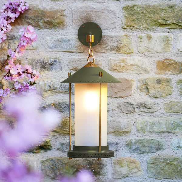 medium Stefan cordless lantern in Moss by the Novogratz