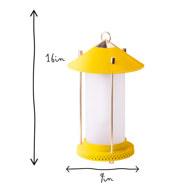 medium Stefan cordless lantern in Sand by the Novogratz