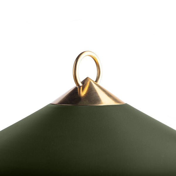 larger Stefan cordless lantern in Moss by the Novogratz