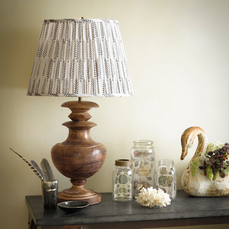 Verona table lamp in burnt wood