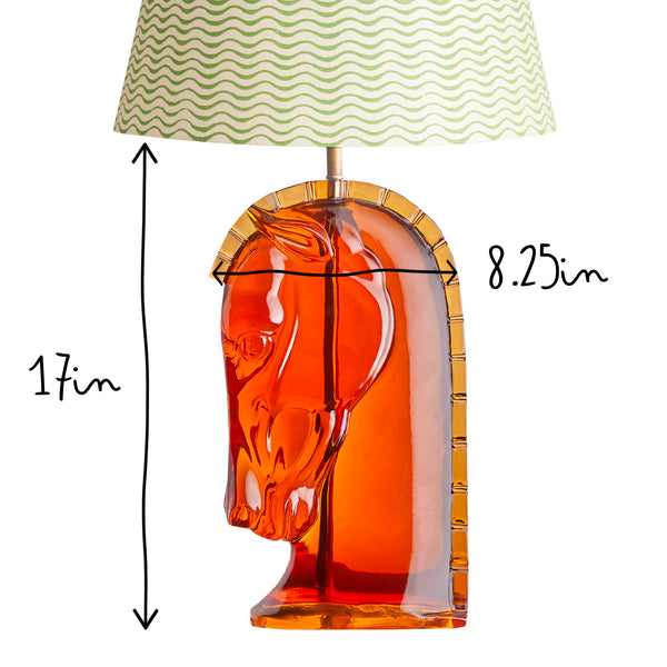 Whinny Table Lamp in amber resin