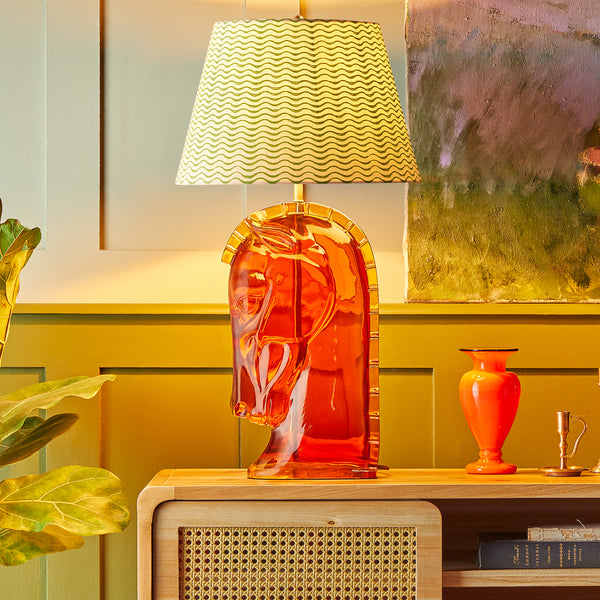 Whinny Table Lamp in amber resin