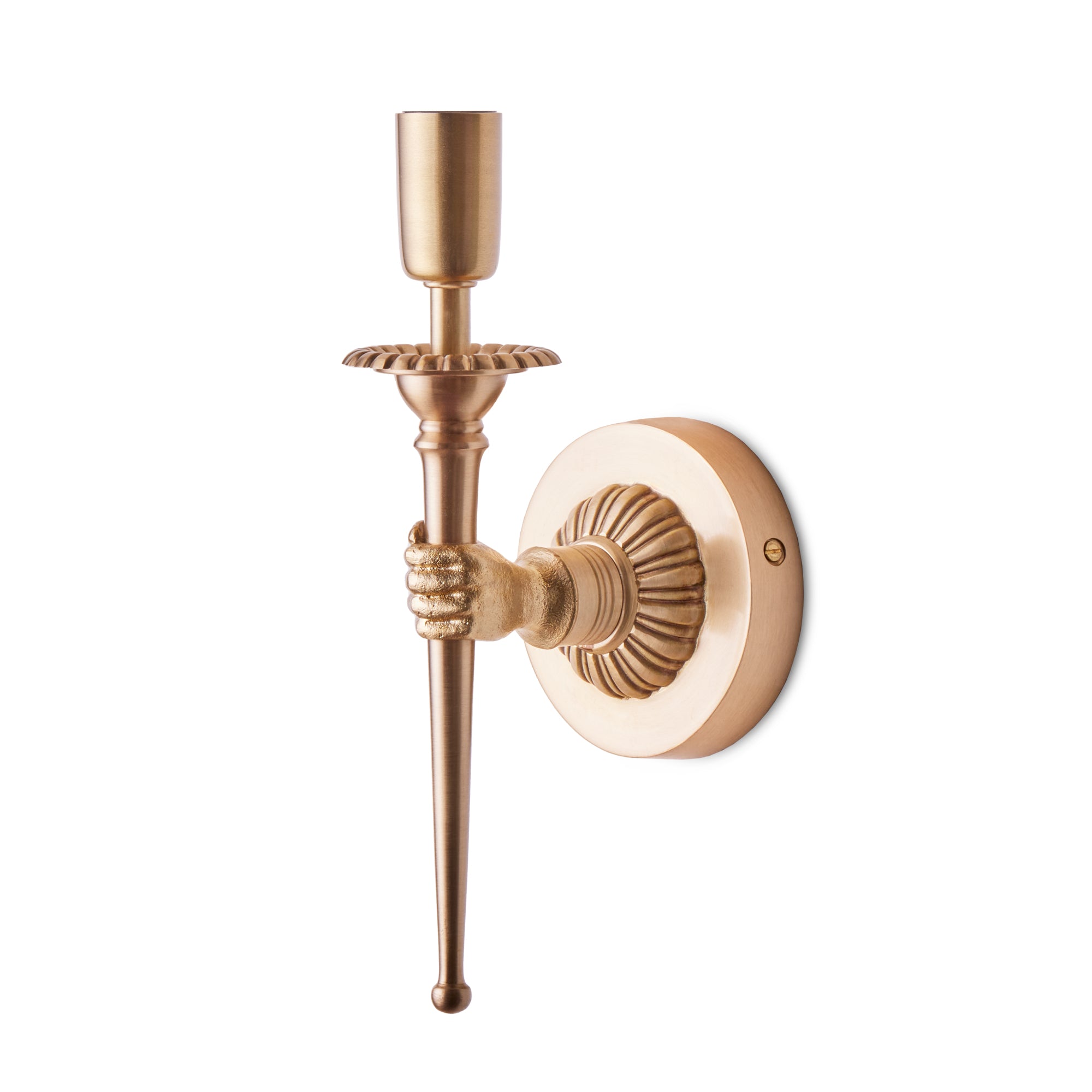 Brighton wall fixture in antiqued brass