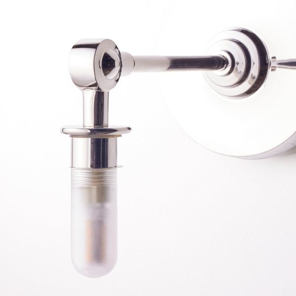 Bathroom Elbow wall fixture in chrome