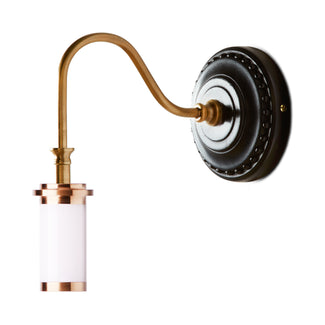 Drake cordless wall fitting in wood and brass
