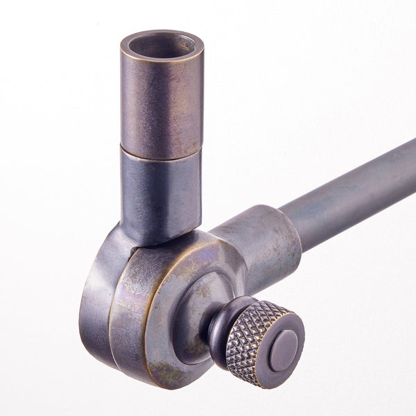 Elbow cordless wall fixture in bronze