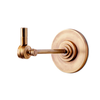 Elbow cordless wall fixture in antique brass