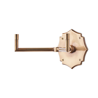 Double Insignia cordless wall fixture in antique brass