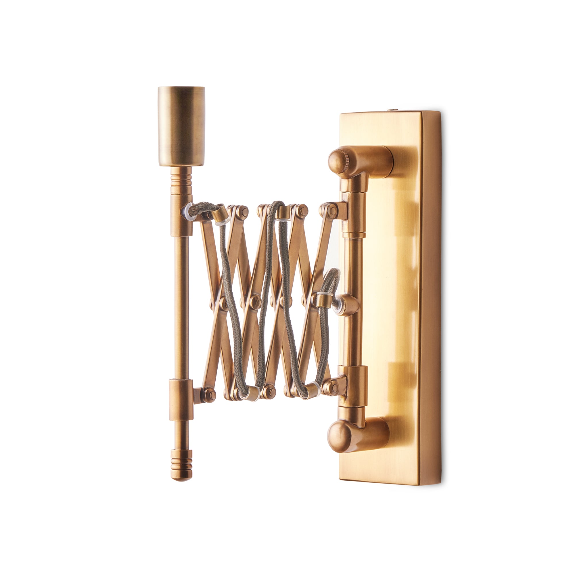 Tina wall fixture in antique brass