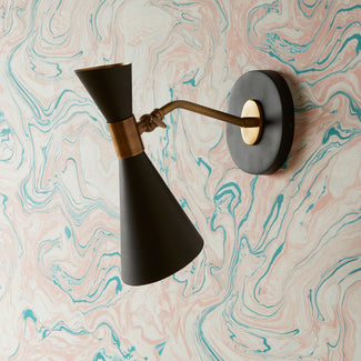 Bow Tie wall sconce in black