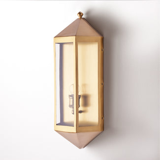 Cromer wall sconce in antiqued brass
