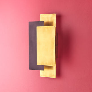 Gustav wall sconce in antiqued brass and bronze finish