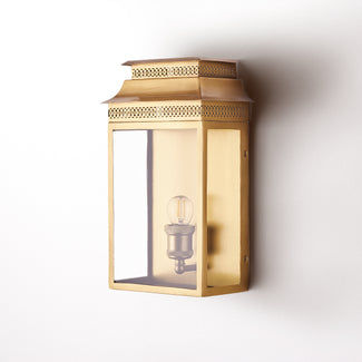 Hastings wall sconce in antiqued brass