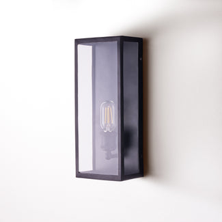 Long and thin Orford wall sconce in black