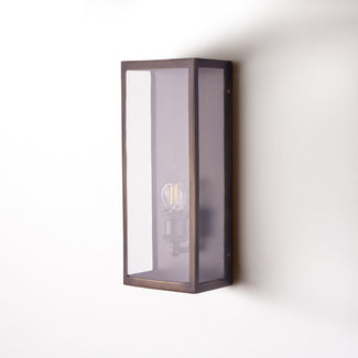 Long and thin Orford wall sconce in bronze
