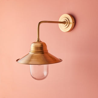 Plover wall sconce in antiqued brass
