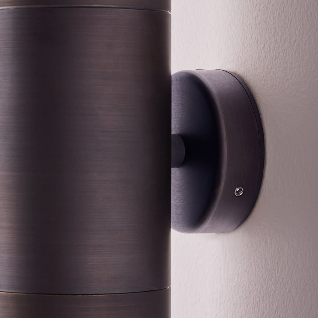 Regular Portreath exterior wall sconce in aged bronze