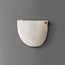 Socrates wall sconce in alabaster and antiqued brass