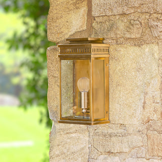 Smaller Tenby wall sconce antiqued brass